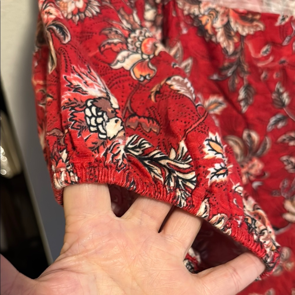 Maurices Red Puff Sleeve Blouse - Picture 6 of 7